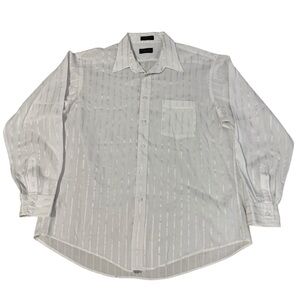 VTG Christian Dior Monsieur Button Up Dress Shirt Men’s 17.5 34-35 (XL) White
